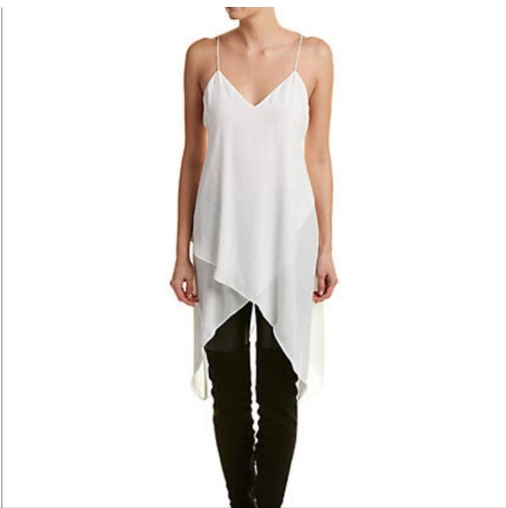 Alice + Olivia | Top | Wome White Arlie Long Crossover Cami